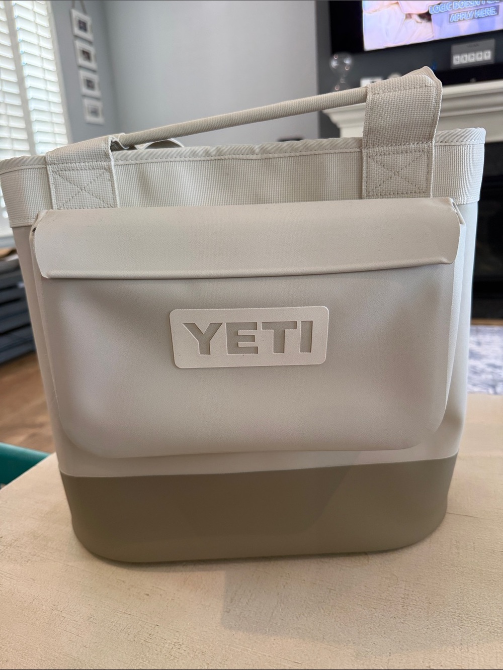 Yeti Cooler Tote in White and Tan - Picture 3 of 6